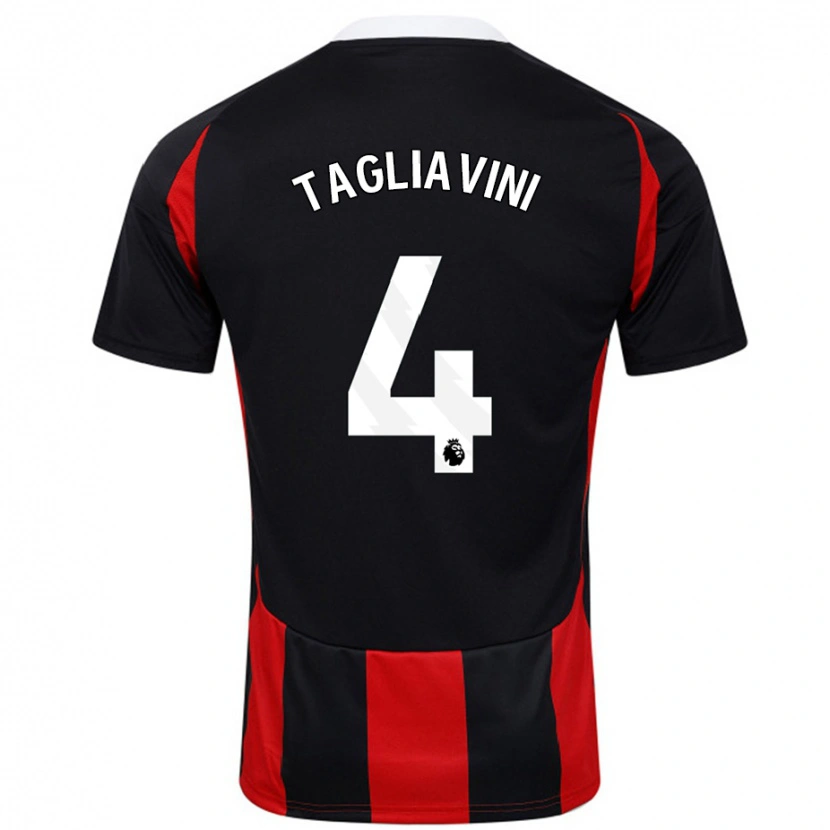 Danxen Kid Ella Tagliavini #4 Black Red Away Jersey 2024/25 T-Shirt