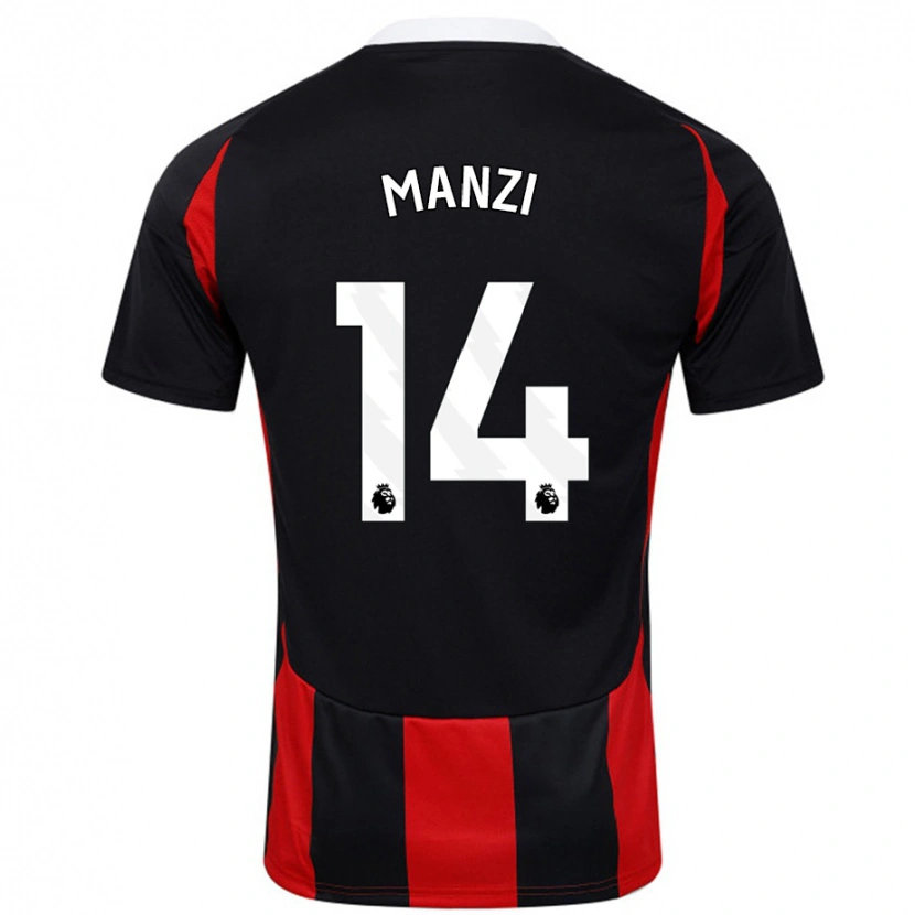 Danxen Kid Sophie Manzi #14 Black Red Away Jersey 2024/25 T-Shirt