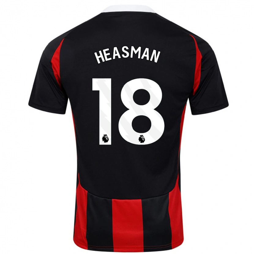 Danxen Kid Georgia Heasman #18 Black Red Away Jersey 2024/25 T-Shirt