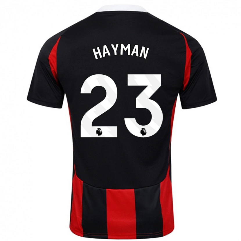 Danxen Kid Alex Hayman #23 Black Red Away Jersey 2024/25 T-Shirt