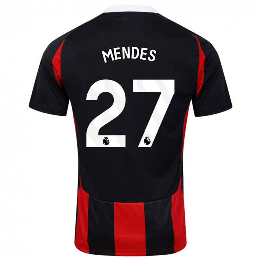 Danxen Kid Megalie Mendes #27 Black Red Away Jersey 2024/25 T-Shirt