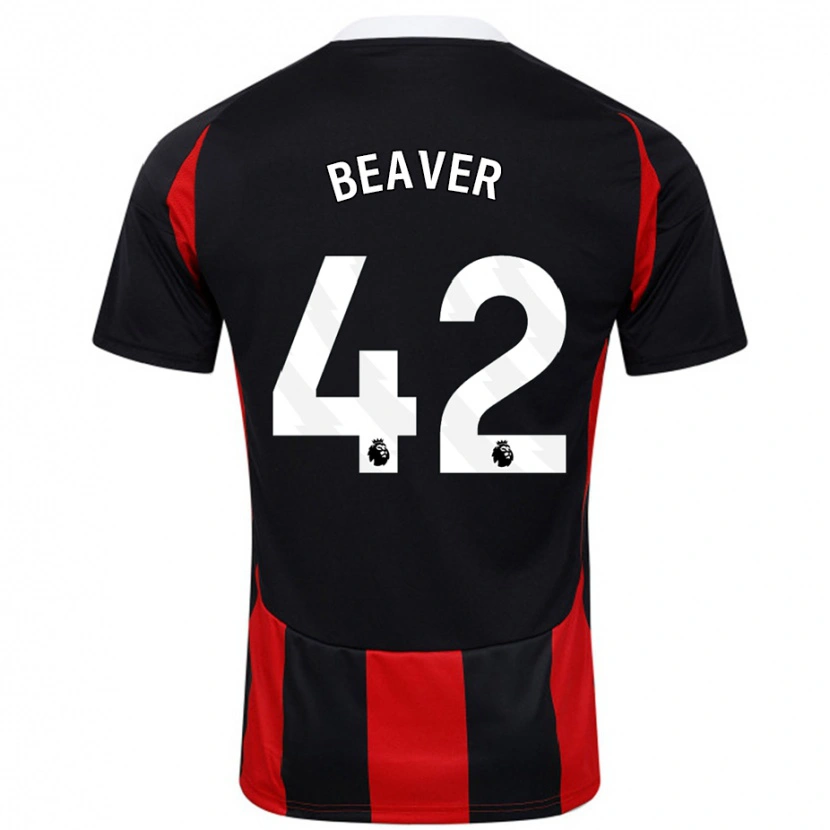 Danxen Kid Cat Beaver #42 Black Red Away Jersey 2024/25 T-Shirt