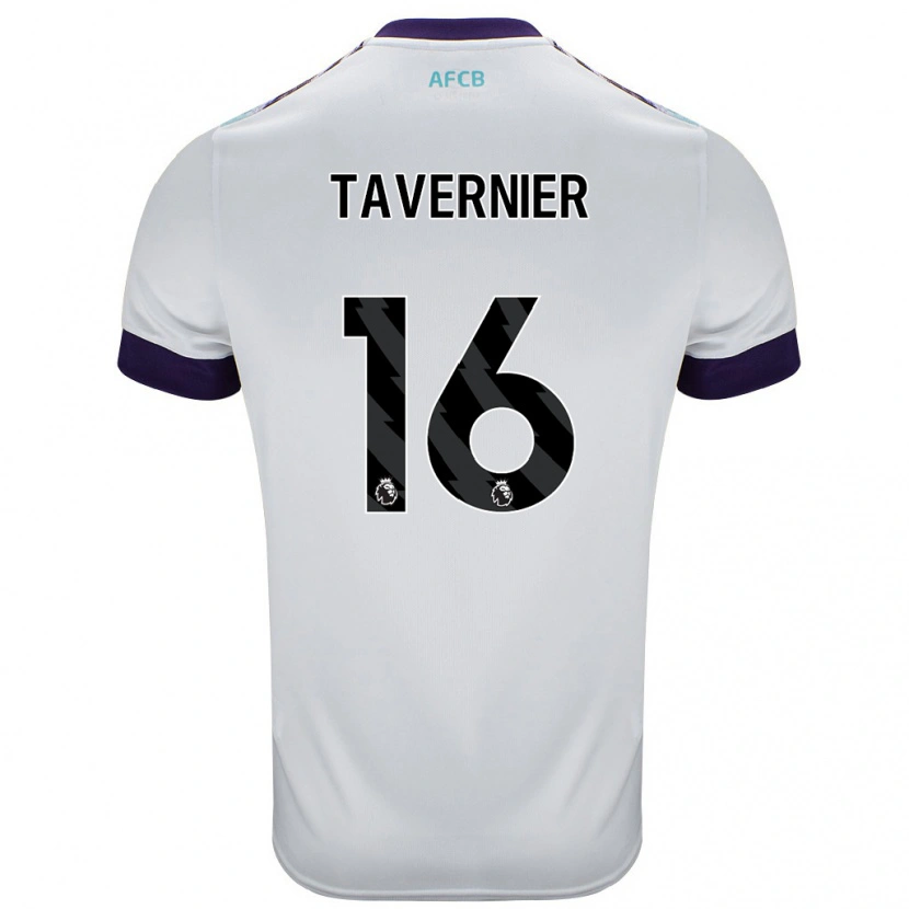 Danxen Kid Marcus Tavernier #16 White Green Purple Away Jersey 2024/25 T-Shirt