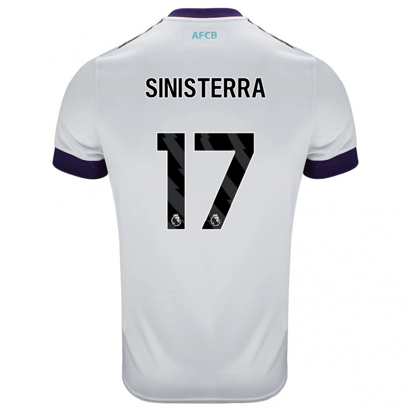 Danxen Kid Luis Sinisterra #17 White Green Purple Away Jersey 2024/25 T-Shirt