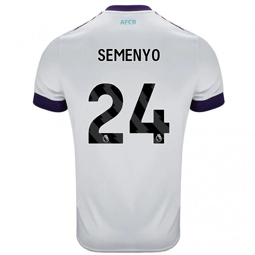 Danxen Kid Antoine Semenyo #24 White Green Purple Away Jersey 2024/25 T-Shirt