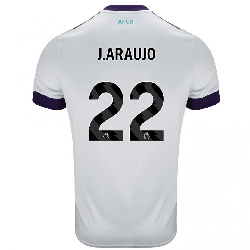 Danxen Kid Julián Araujo #28 White Green Purple Away Jersey 2024/25 T-Shirt