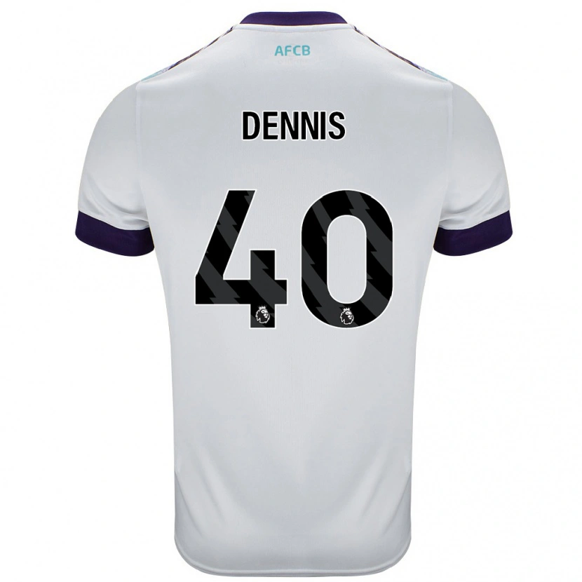 Danxen Kid Will Dennis #40 White Green Purple Away Jersey 2024/25 T-Shirt