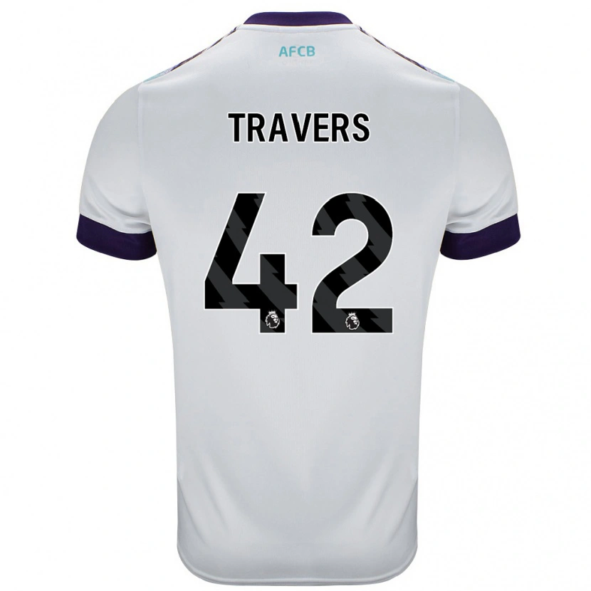 Danxen Kid Mark Travers #42 White Green Purple Away Jersey 2024/25 T-Shirt