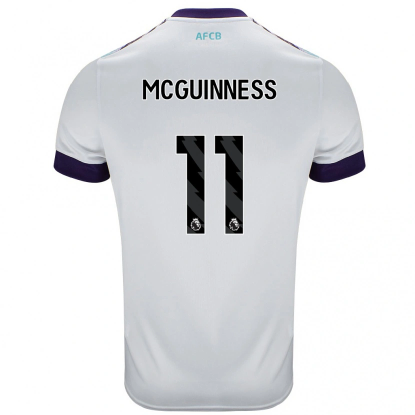 Danxen Kid Gemma Mcguinness #11 White Green Purple Away Jersey 2024/25 T-Shirt