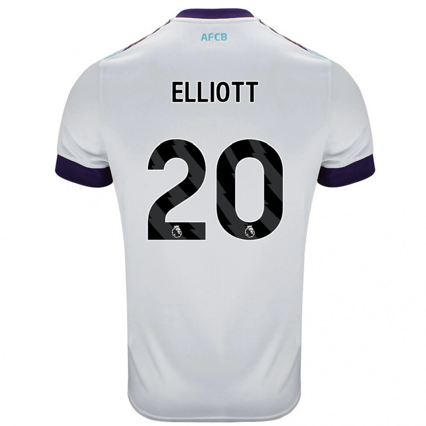 Danxen Kid Kaitlyn Elliott #20 White Green Purple Away Jersey 2024/25 T-Shirt