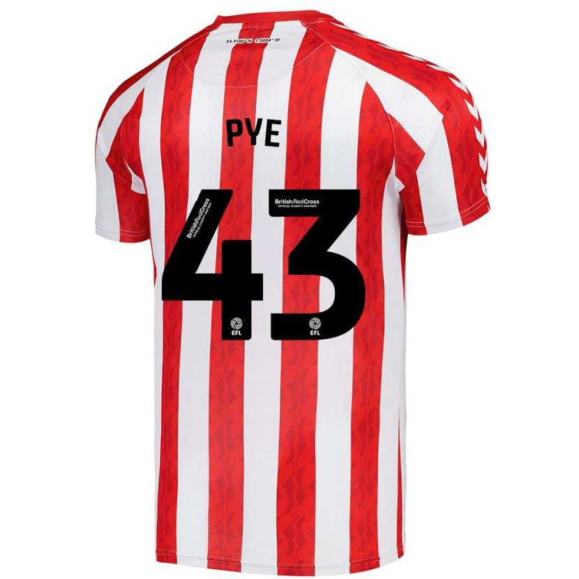 Danxen Men Connor Pye #43 Red White Home Jersey 2024/25 T-Shirt