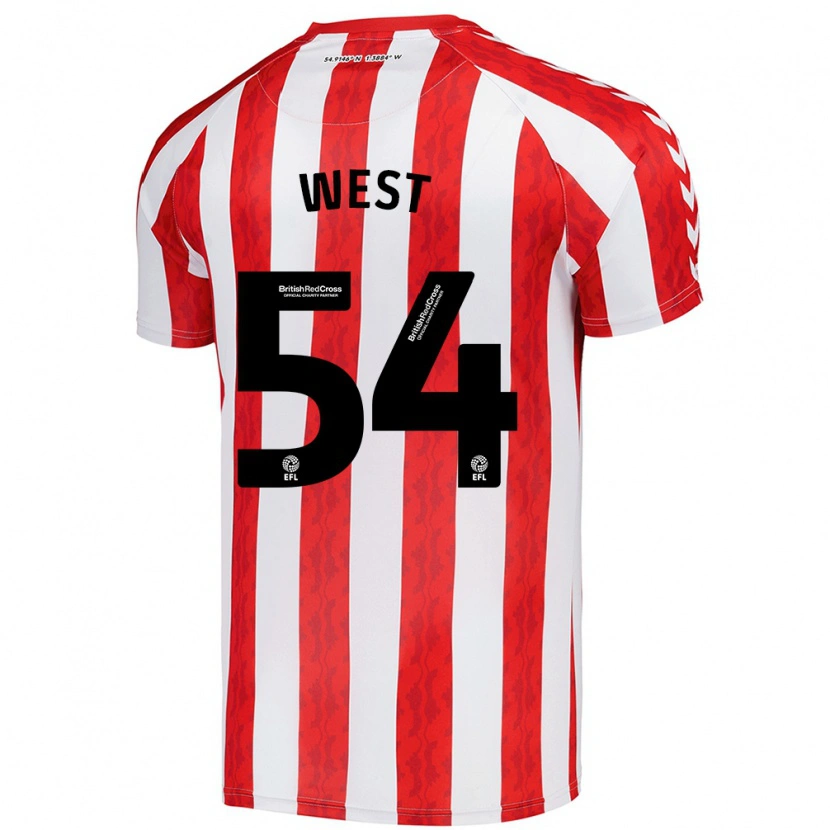 Danxen Men Ella West #54 Red White Home Jersey 2024/25 T-Shirt