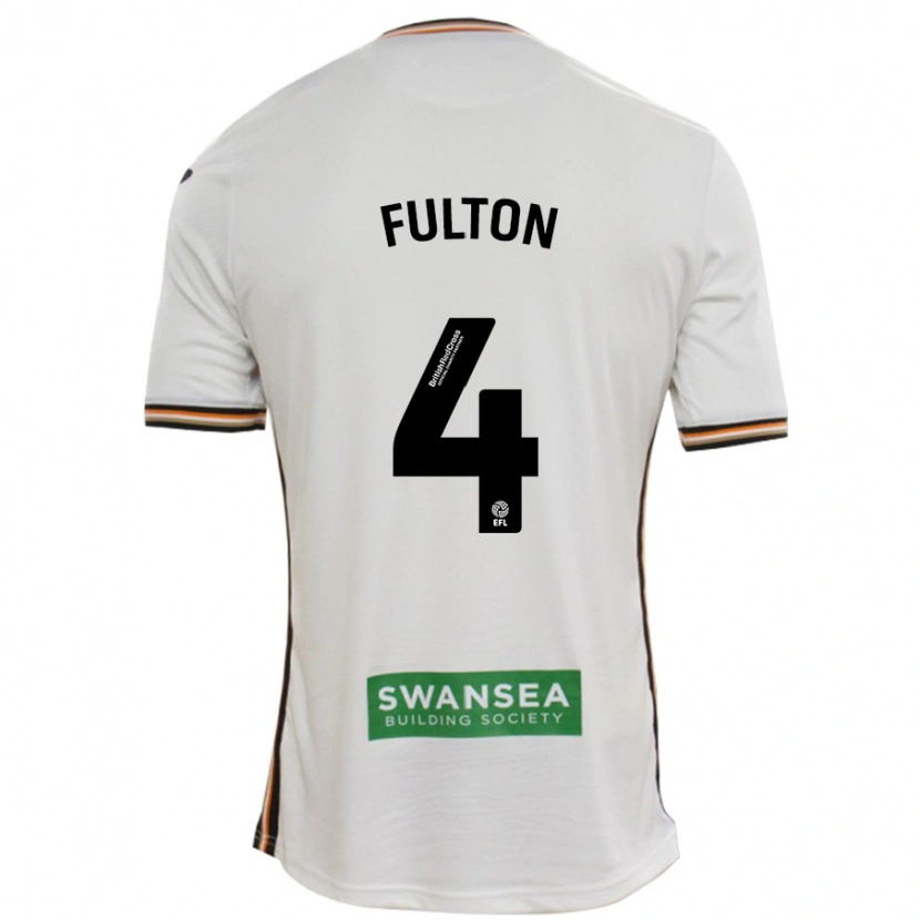 Danxen Men Jay Fulton #4 White Home Jersey 2024/25 T-Shirt