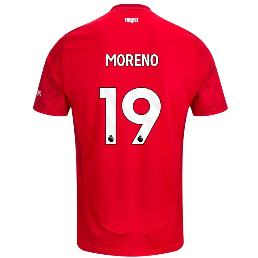 Danxen Men Álex Moreno #19 Red White Home Jersey 2024/25 T-Shirt