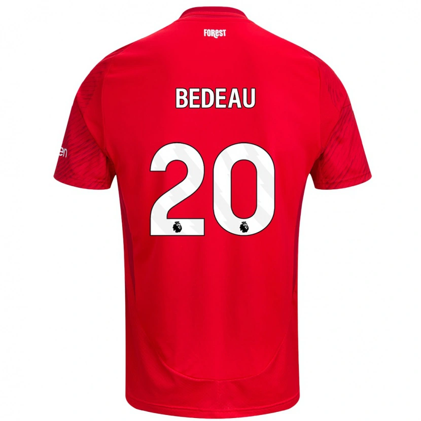 Danxen Men Naomi Bedeau #20 Red White Home Jersey 2024/25 T-Shirt