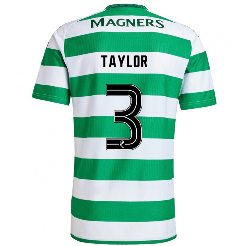 Danxen Men Greg Taylor #3 Green White Home Jersey 2024/25 T-Shirt