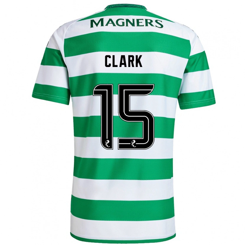 Danxen Men Kelly Clark #15 Green White Home Jersey 2024/25 T-Shirt