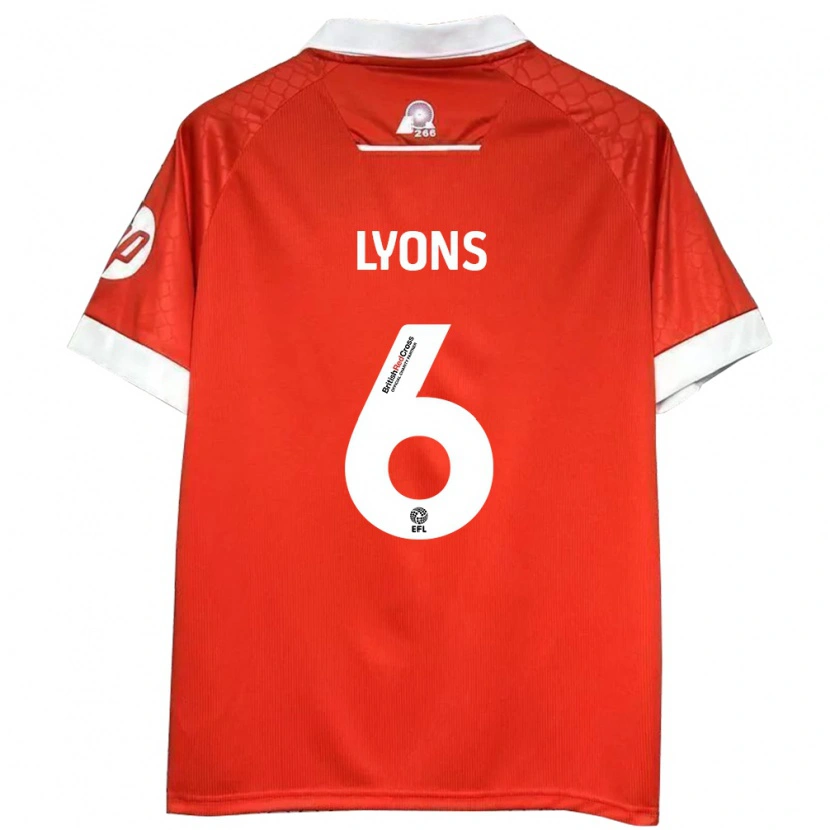 Danxen Men Lauryn Lyons #6 Red White Home Jersey 2024/25 T-Shirt