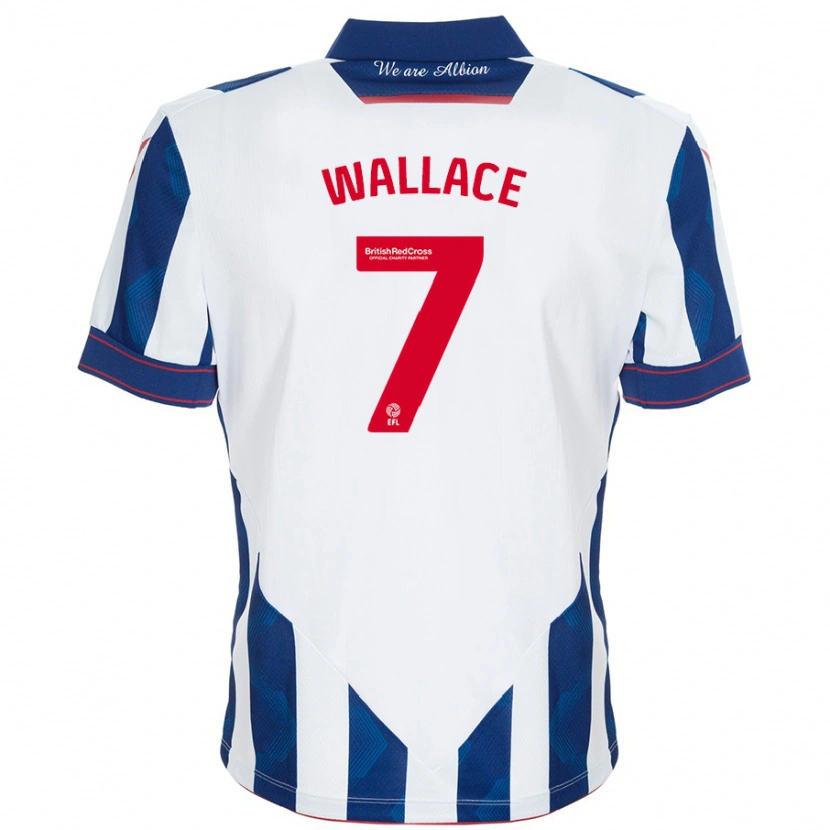 Danxen Men Jed Wallace #7 White Dark Blue Home Jersey 2024/25 T-Shirt