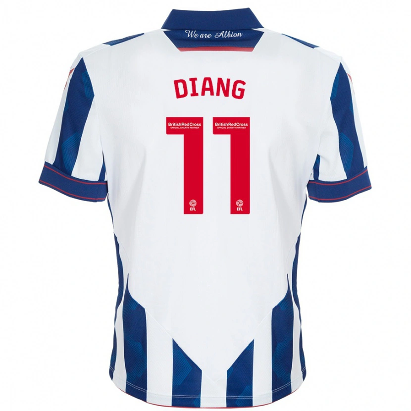 Danxen Men Grady Diangana #11 White Dark Blue Home Jersey 2024/25 T-Shirt