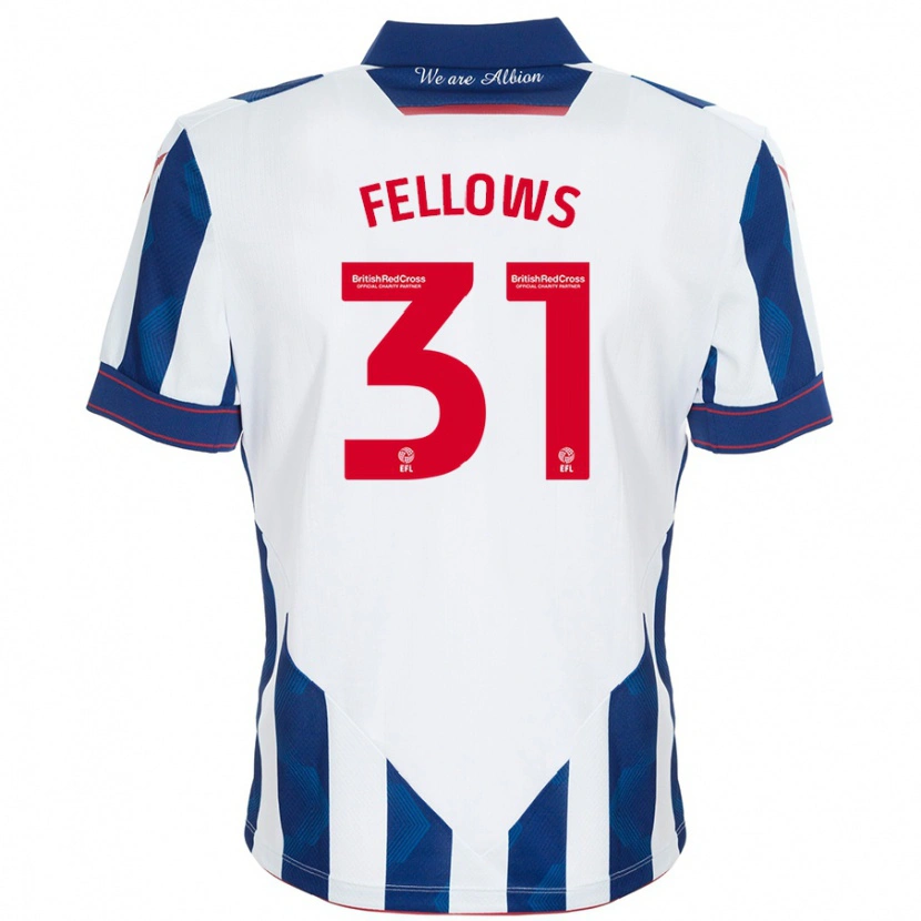 Danxen Men Tom Fellows #31 White Dark Blue Home Jersey 2024/25 T-Shirt