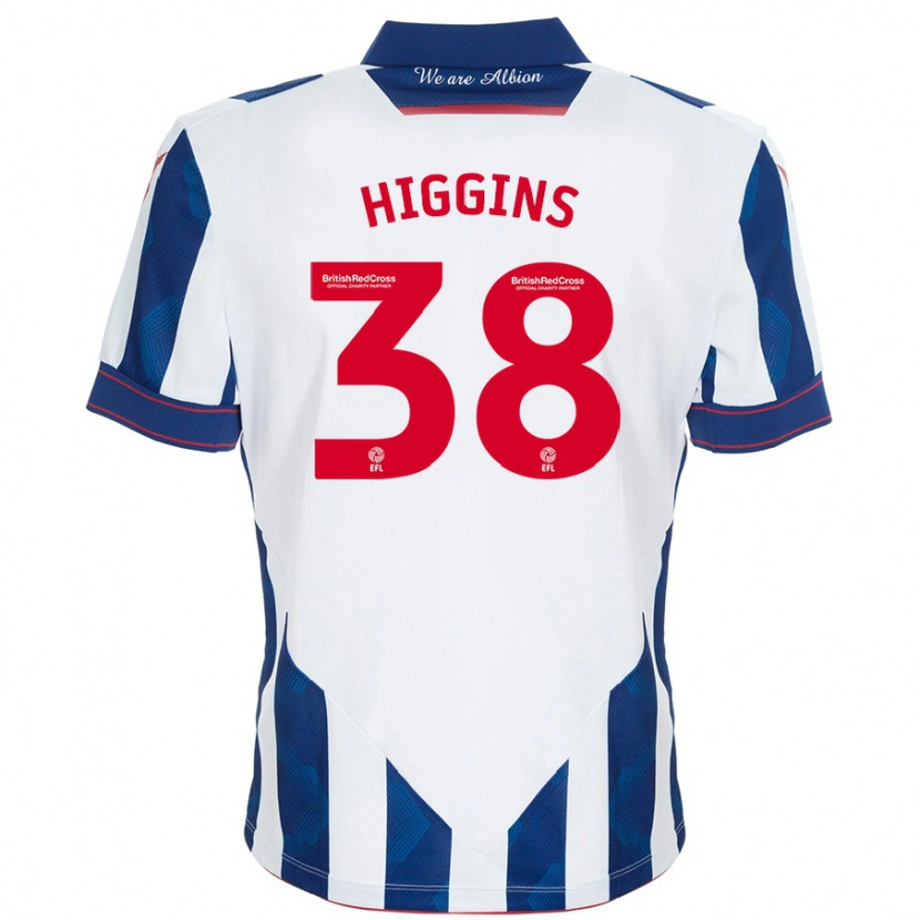 Danxen Men Akeel Higgins #38 White Dark Blue Home Jersey 2024/25 T-Shirt