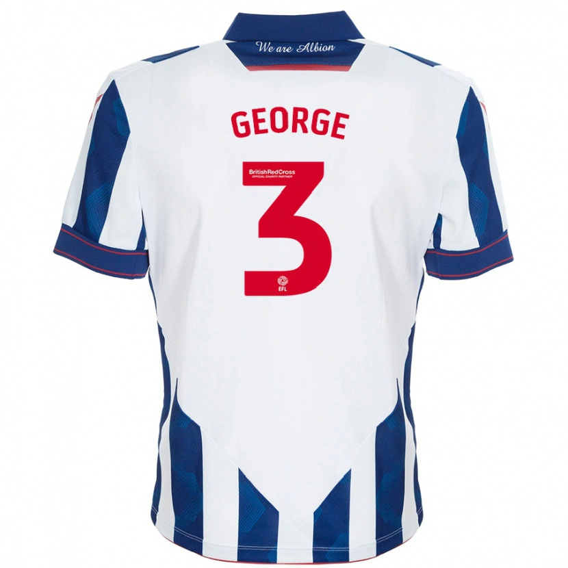 Danxen Men Hannah George #3 White Dark Blue Home Jersey 2024/25 T-Shirt