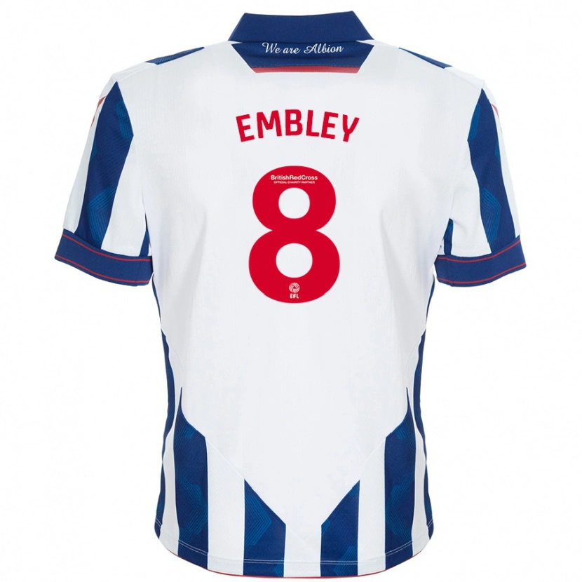 Danxen Men Rosie Embley #8 White Dark Blue Home Jersey 2024/25 T-Shirt