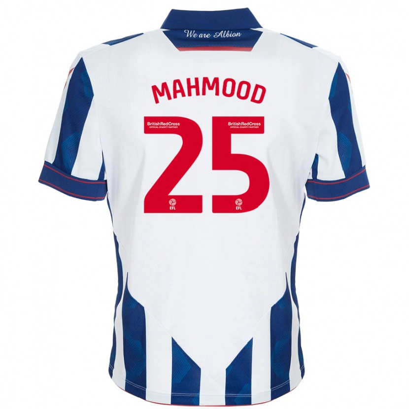 Danxen Men Mahmood #25 White Dark Blue Home Jersey 2024/25 T-Shirt