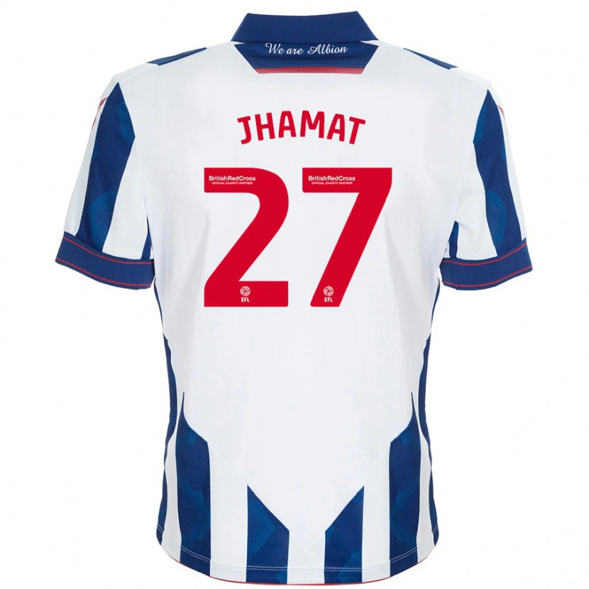 Danxen Men Simran Jhamat #27 White Dark Blue Home Jersey 2024/25 T-Shirt