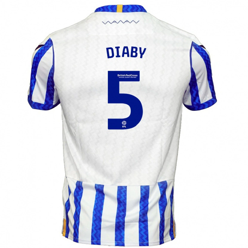 Danxen Men Bambo Diaby #5 Blue White Home Jersey 2024/25 T-Shirt