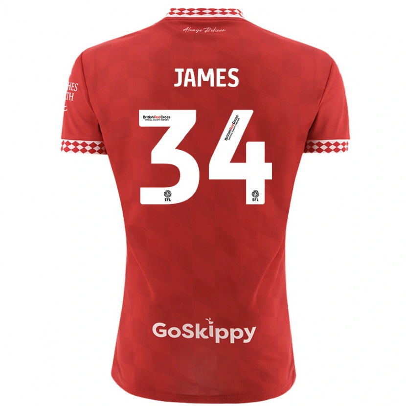 Danxen Men Joseph James #34 Red Home Jersey 2024/25 T-Shirt