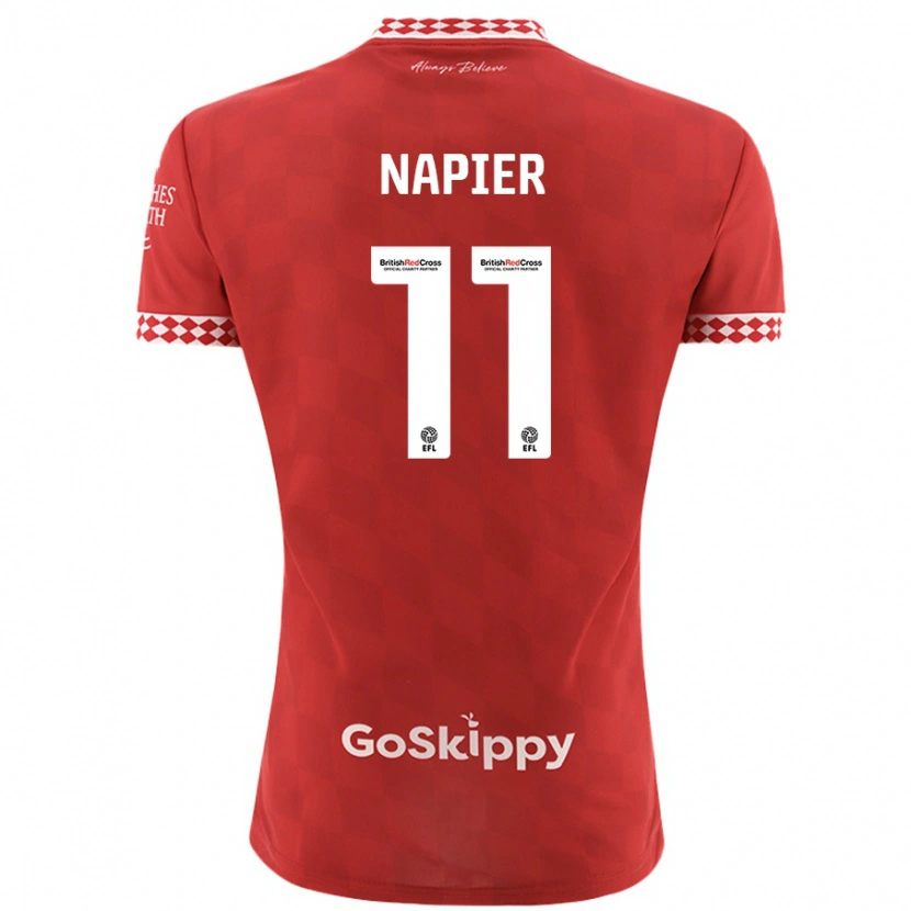 Danxen Men Jamie-Lee Napier #11 Red Home Jersey 2024/25 T-Shirt