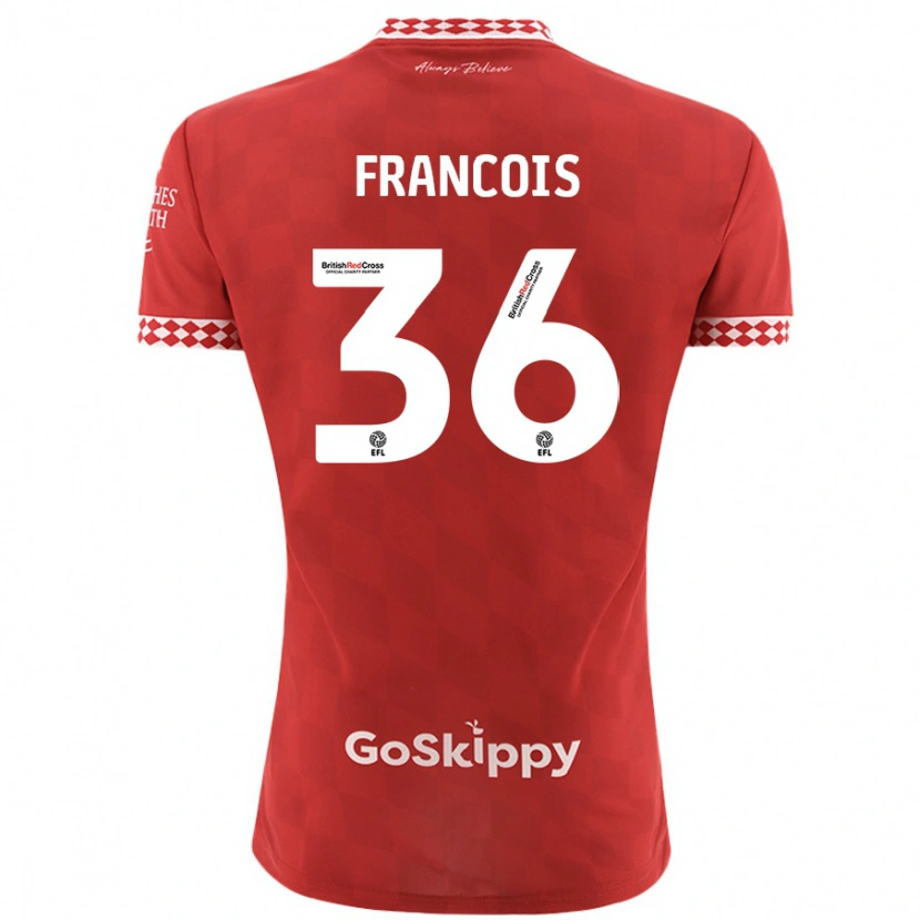 Danxen Men Marlee Francois #36 Red Home Jersey 2024/25 T-Shirt