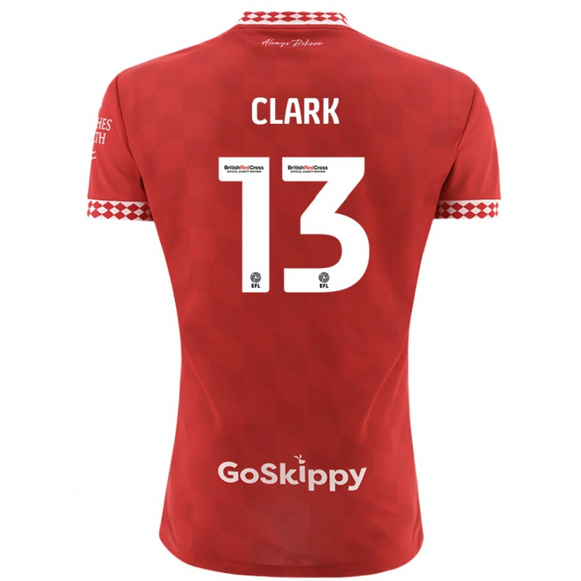 Danxen Men Olivia Clark #13 Red Home Jersey 2024/25 T-Shirt