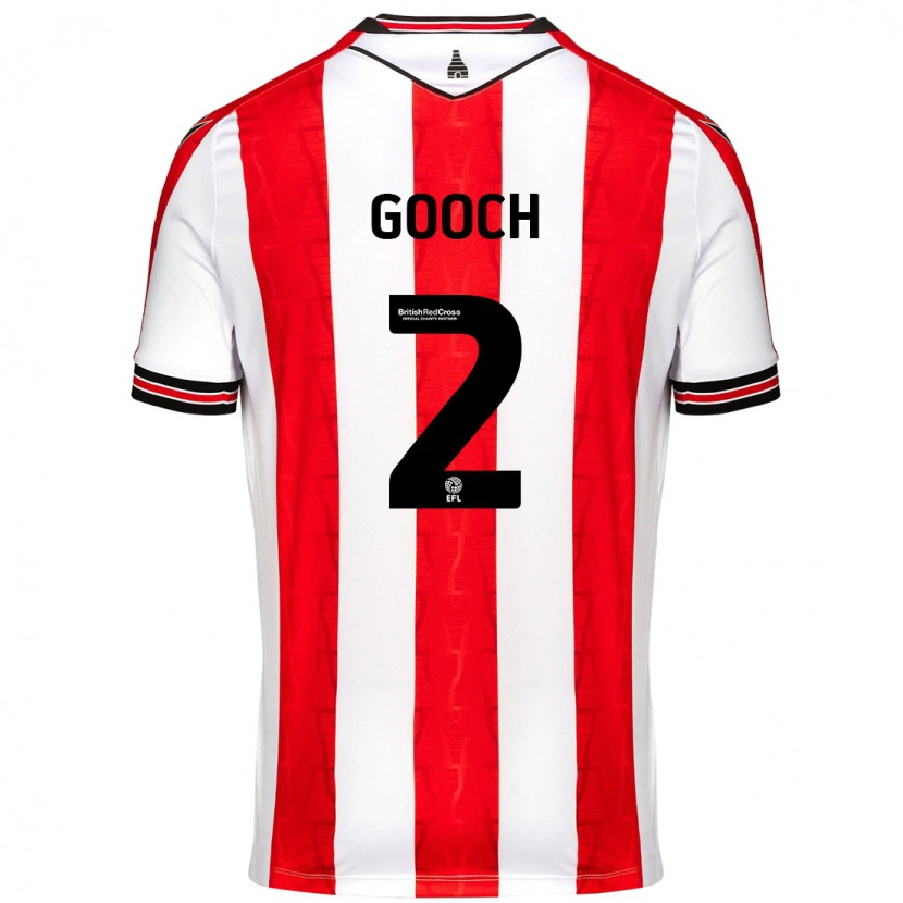 Danxen Men Lynden Gooch #2 Red White Home Jersey 2024/25 T-Shirt