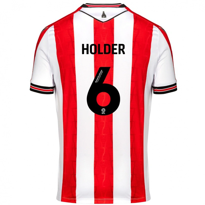 Danxen Men Molly Holder #6 Red White Home Jersey 2024/25 T-Shirt