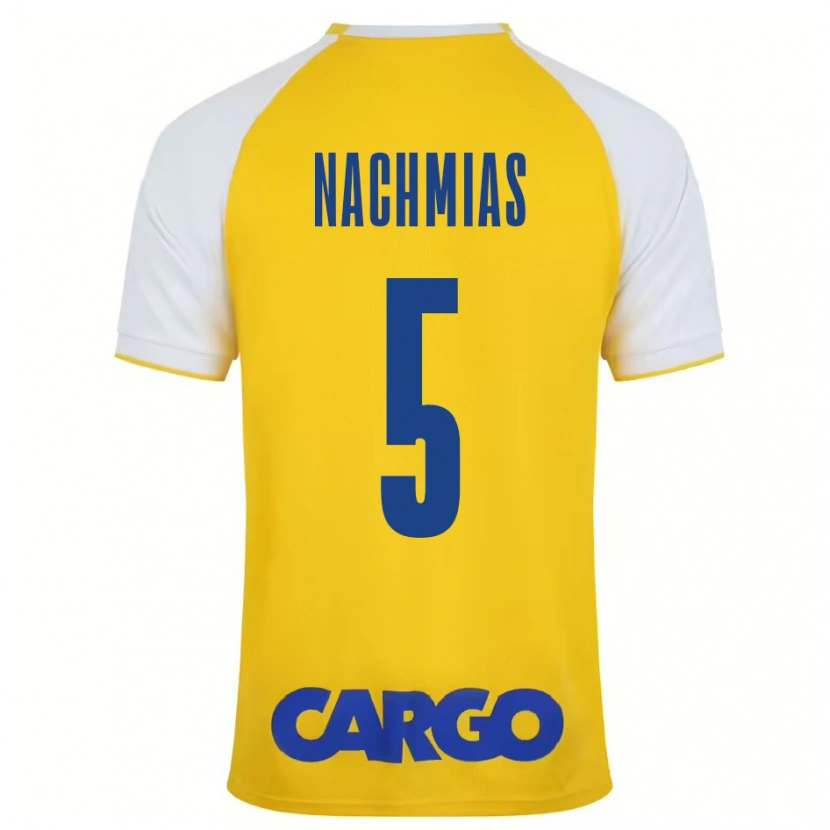 Danxen Men Idan Nachmias #5 Yellow White Home Jersey 2024/25 T-Shirt