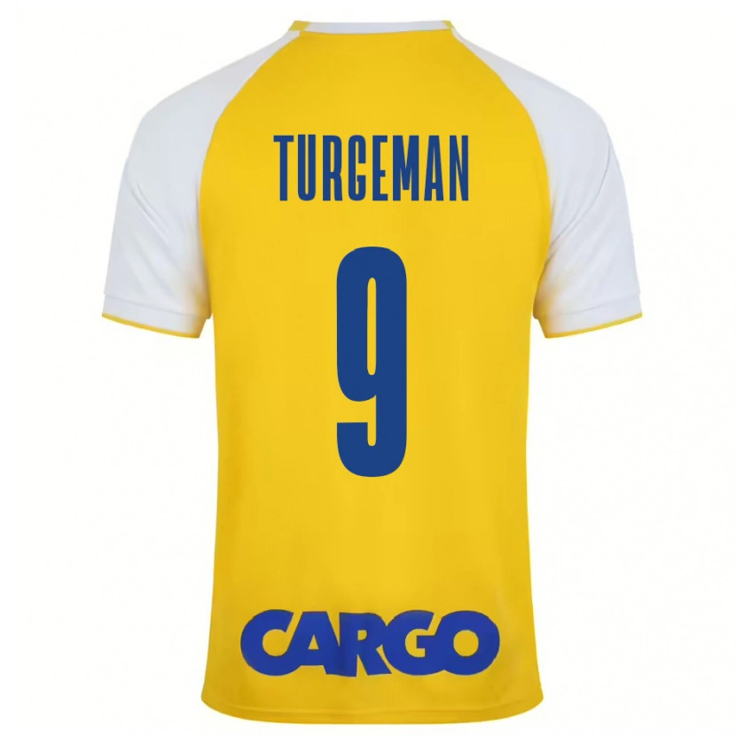 Danxen Men Dor Turgeman #9 Yellow White Home Jersey 2024/25 T-Shirt