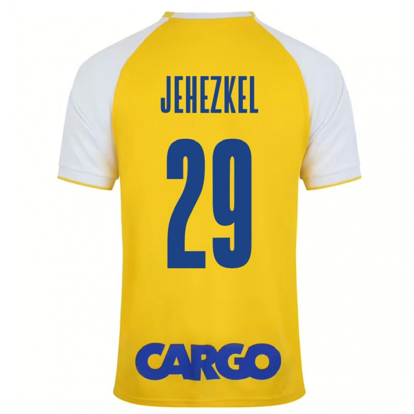 Danxen Men Sagiv Jehezkel #29 Yellow White Home Jersey 2024/25 T-Shirt