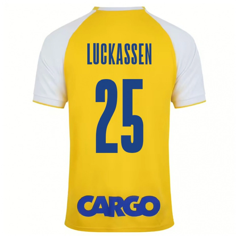 Danxen Men Derrick Luckassen #25 Yellow White Home Jersey 2024/25 T-Shirt