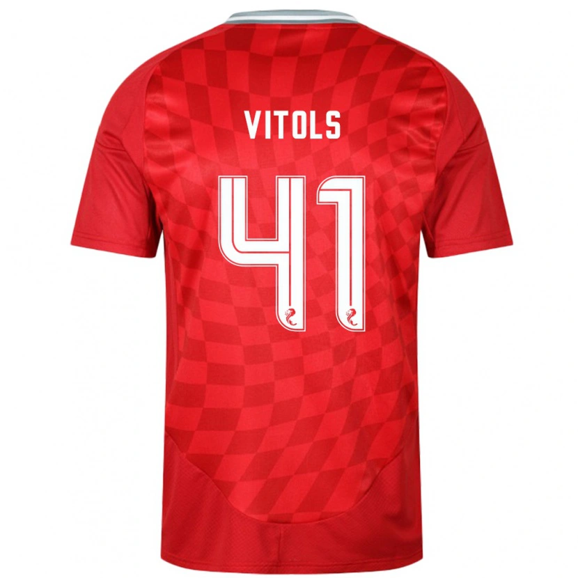 Danxen Men Rodrigo Vitols #41 Red Home Jersey 2024/25 T-Shirt