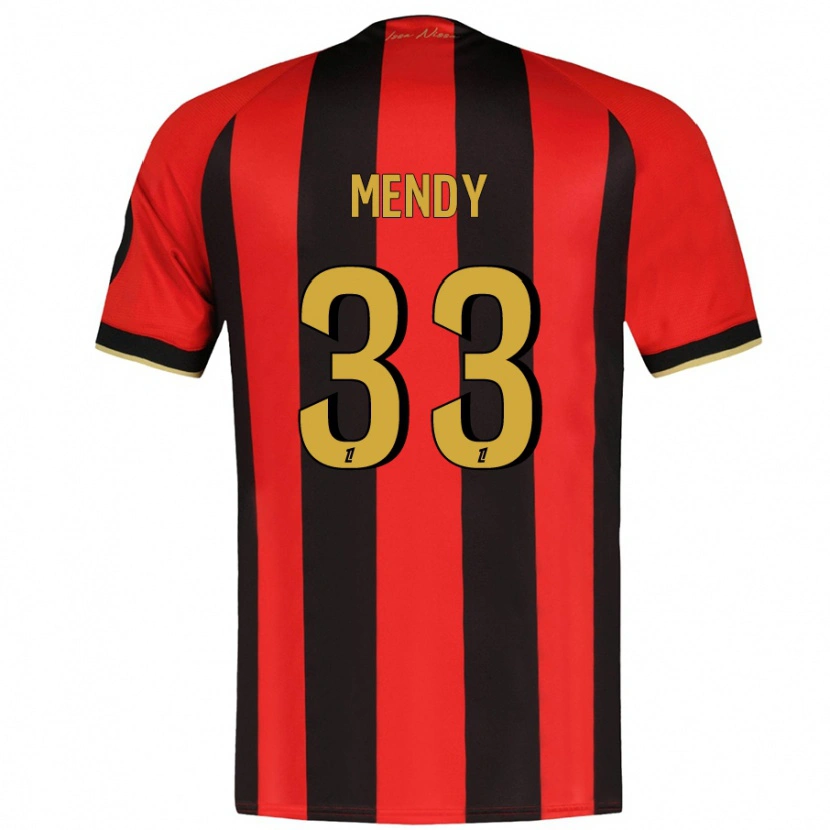 Danxen Men Antoine Mendy #33 Red Black Home Jersey 2024/25 T-Shirt