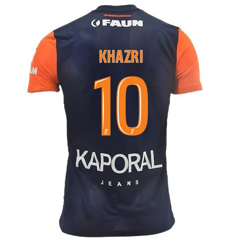 Danxen Men Wahbi Khazri #10 Navy Blue Orange Home Jersey 2024/25 T-Shirt