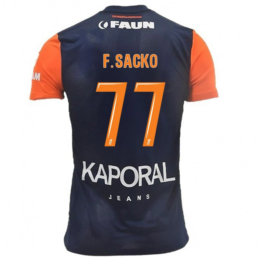 Danxen Men Falaye Sacko #77 Navy Blue Orange Home Jersey 2024/25 T-Shirt