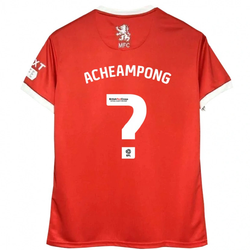 Danxen Men Prince Acheampong #0 Red White Home Jersey 2024/25 T-Shirt