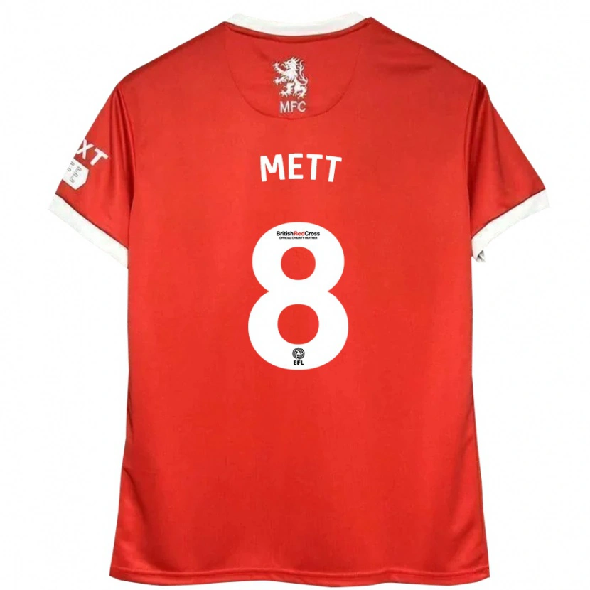 Danxen Men Jessica Mett #8 Red White Home Jersey 2024/25 T-Shirt