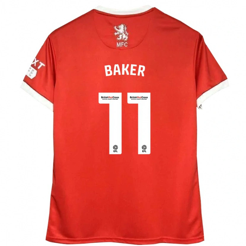 Danxen Men Ella Baker #11 Red White Home Jersey 2024/25 T-Shirt