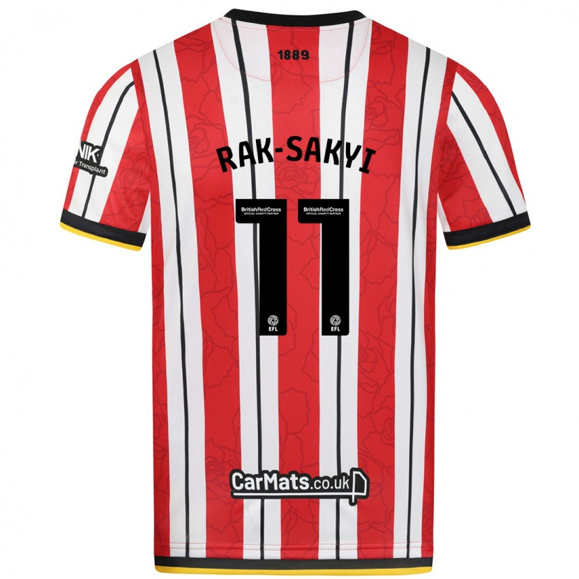 Danxen Men Jesurun Rak-Sakyi #11 Red White Stripes Home Jersey 2024/25 T-Shirt