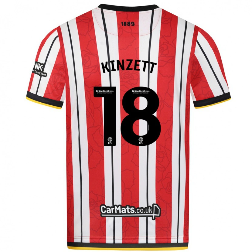 Danxen Men Ella Kinzett #18 Red White Stripes Home Jersey 2024/25 T-Shirt